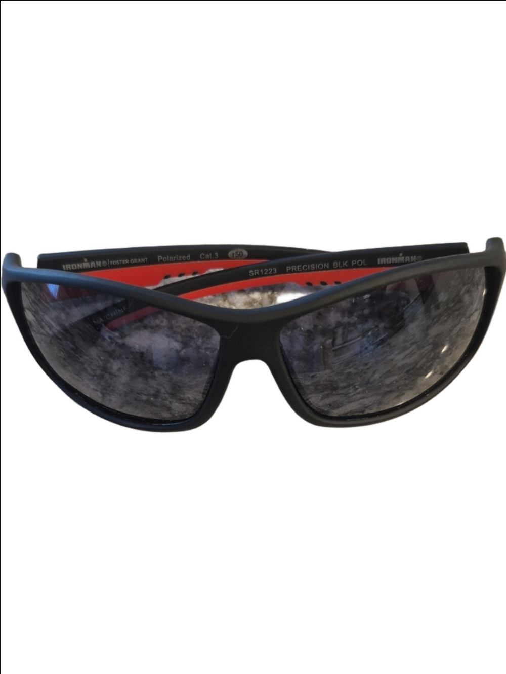 Iron Man Precision Wrap Black Sunglasses with Red Accents